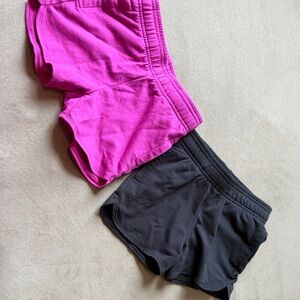 All in Motion Kids Athletic Shorts in Pink and Black